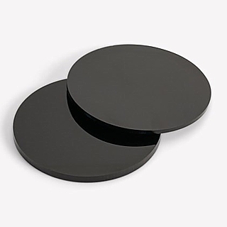 Black Acrylic Circles and Discs made from Plexiglas, Plexiglass, lucite and plastic