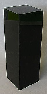 Black Acrylic Square Pedestal Stand or Plinth