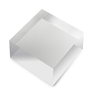 Clear Solid Acrylic Display Block 4 x 4 x 2 Made from Plexiglas, Plexiglass, lucite and plastic