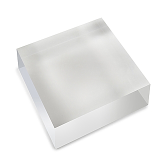 Clear Solid Acrylic Display Block 6 x 6 x 2 Made from Plexiglas, Plexiglass, lucite and plastic