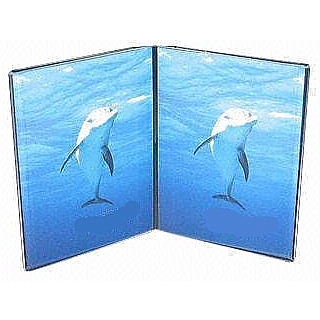 2 Panel Book Style Photo Display Frames in Acrylic, Plexiglas, Plexiglass, Lucite, Plastic