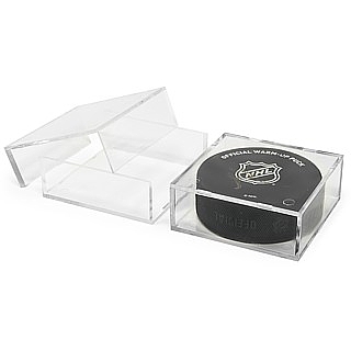 Clear Acrylic Hockey Puck Display Case For Displaying Sports Memorabilia or Autographed Hockey Pucks