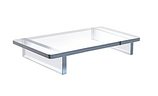 Clear Heavy Duty THICK Acrylic Rectangular Wide Bench Riser in Plexi or Lucite