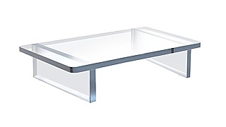 Clear Heavy Duty THICK Acrylic Rectangular Wide Bench Riser in Plexi or Lucite