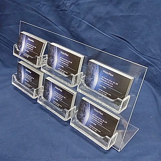 Clear Acrylic Countertop 6 Pocket Business Card Holders