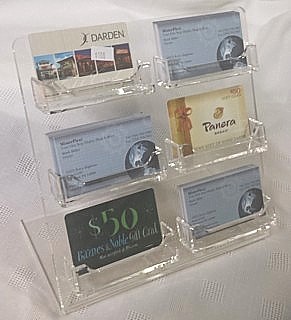 Clear Acrylic 6 Pocket Business Card or Gift Card Holder