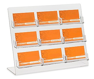 Clear Acrylic 9 Pocket Business Card or Gift Card Holder