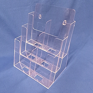 3 Pocket Brochure Literature Holder Model CH3x85-6 with Dividers