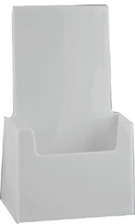 White Countertop Brochure Literature Holder Model CH41-WT