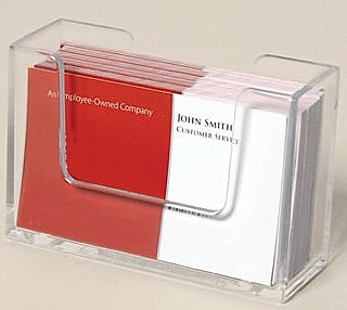 Clear Molded Styrene Business Card Holder