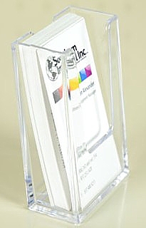 Clear Acrylic and Plastic Vertical Business Card and Gift Card Holders for Real Estate