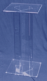 Clear Acrylic Square Pedestal Stand or Plinth