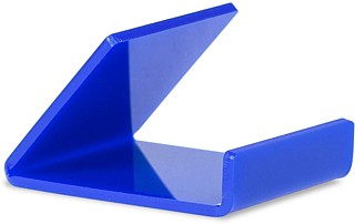 CPE6-BL Cellphone Easel Made from Blue Plexiglas, Plexiglass, or Plastic