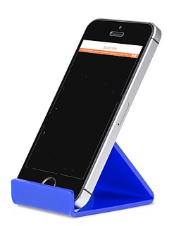 CPE6-BL Cellphone Easel Made from Blue Acrylic, Lucite, or Plexi