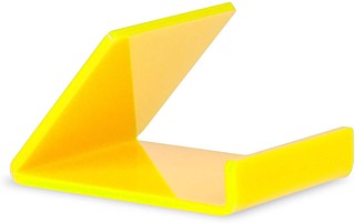 CPE6-Y Cellphone Easel Made from Yellow Plexiglas, Plexiglass, or Plastic