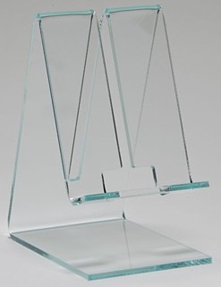 CPE8-E Clear Green Edge Acrylic Cellphone Easel Cell Phone Stand