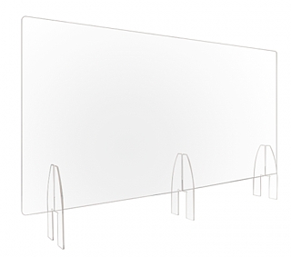 Clear Plexi Sneezeguard Partition for Office Cubicles Made From Acrylic, Plexiglas, Plexiglass, Lucite, Lexan, Plastic