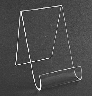Clear Acrylic J Easels with Curved Front