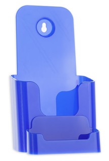 Blue Countertop Wallmount Brochure Literature Holder with Business Card Holder Model CW4BC-BL
