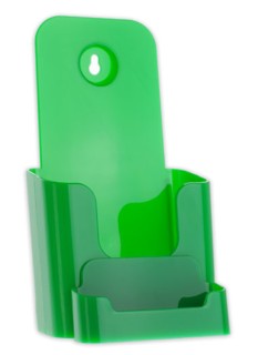 Green Countertop Wallmount Brochure Literature Holder with Business Card Holder Model CW4BC-G