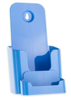 Light Baby Blue Countertop Wallmount Brochure Literature Holder with Business Card Holder Model CW4BC-LB