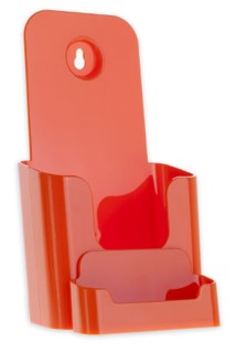 Orange Countertop Wallmount Brochure Literature Holder with Business Card Holder Model CW4BC-O