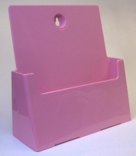 Pink Countertop or Wallmount Brochure Literature Holder Model CW8.5-P