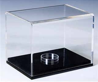 Deluxe Clear Acrylic Display Cases with Black Bases