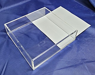 Clear Acrylic Tray with Handles and Insert Bottom For Graphics