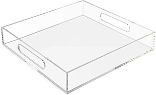 Deluxe Clear Acrylic Tray with Handles