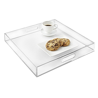 Clear Acrylic Tray with Handles 16x16