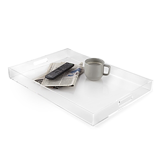 Clear Acrylic Tray with Handles 23x16