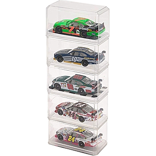 Stackable Clear Molded Styrene 2-Piece Display Case for 1:24 Scale Die Cast Cars 
