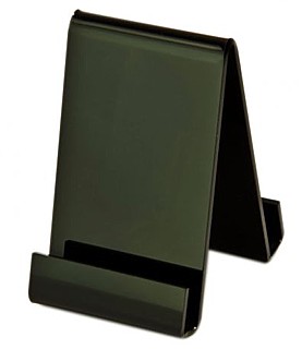 Black Acrylic 2-Sided Double J Easel with Lip