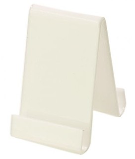 White Acrylic 2-Sided Double J Easel with Lip