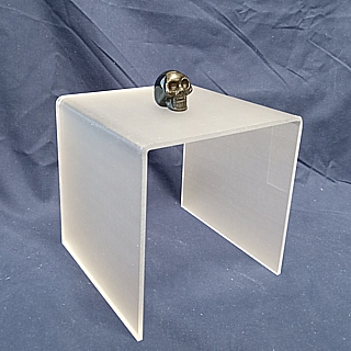 Frosted Acrylic Square U Riser in Plexi or Lucite
