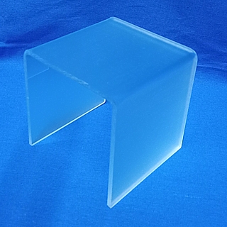 Frosted 3/16 Acrylic Square U Riser 6x6x6 in Plexi or Lucite