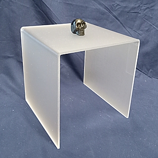 Frosted Acrylic Square U Riser in Plexi or Lucite