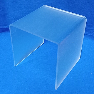 Frosted 3/16 Acrylic Square U Riser 8x8x8 in Plexi or Lucite