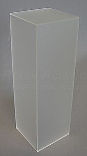 Frosted Sqaure Acrylic Tall Pedestals and Plinths