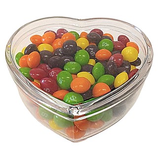 Clear Acrylic Heart Shaped Candy Container with Lid Model Heart2