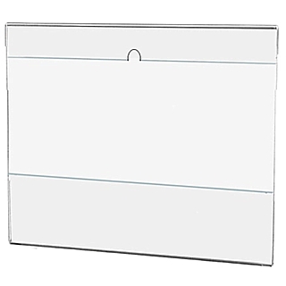 Clear Hanging Wallmount Sign Holder Display Frames with Holes in Acrylic, Plexiglas, Plexiglass, Lucite, Plastic