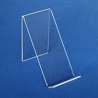 Clear Acrylic J Easel with No Front Lip