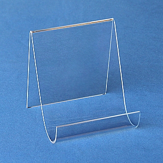 Clear Acrylic J Easel with Curved Front