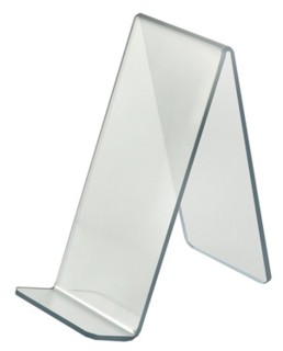 Clear Acrylic J Easel with No Front Lip