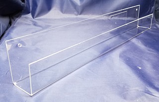 Clear Acrylic J-Rack Shelf or Card Rack Shelf For Wallmounting