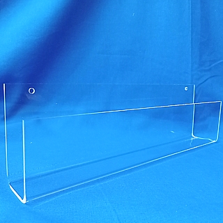 Clear Acrylic J-Rack Shelf or Card Rack Shelf For Wallmounting