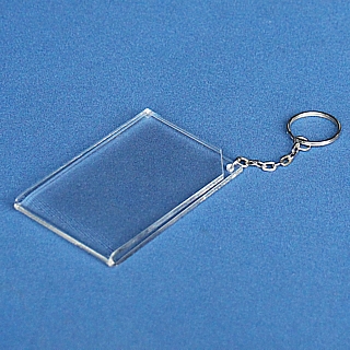 Clear Acrylic Foldover Photo Keychain for 2 1/4 x 3 1/4 Photos/Inserts