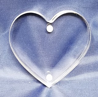 Clear Acrylic Flat Heart Photography Prop