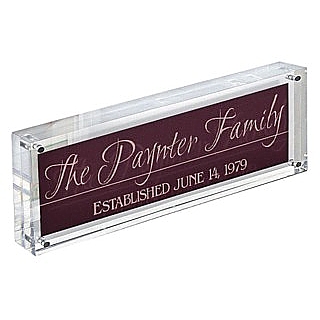 Clear Acrylic Deluxe Magnetic Block Frames in Lucite or Plexi